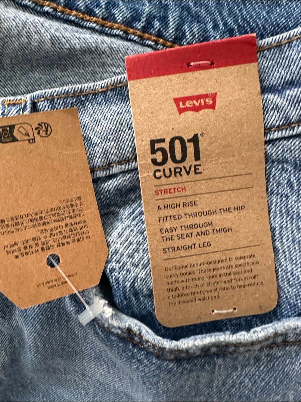 Levi's 501 Straight Light Blue Button-Fly Jeans size 27 waist x 28 length - Picture 4 of 7